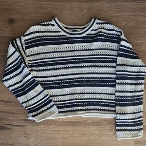 OLD NAVY Striped Navy and White Girl's Sweater